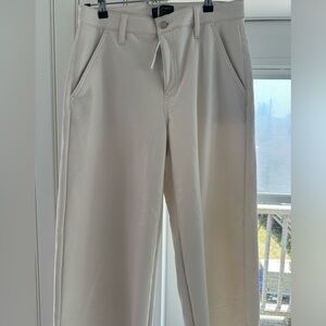 Banana Republic cream faux leather pants